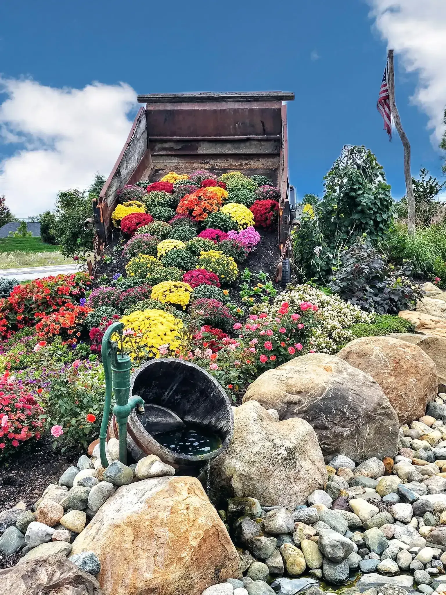 Front-yard shrubs framing the entrance of a well-kept home